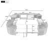 Spa Surround Spa Frame Quadrilateral Outdoor Rattan Sectional Sofa Set with Mini Sofa, Wooden Seats and Storage Spaces, Grey