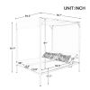 U_STYLE Outdoor Patio Sunbed Daybed with Cushions, Adjustable Seats